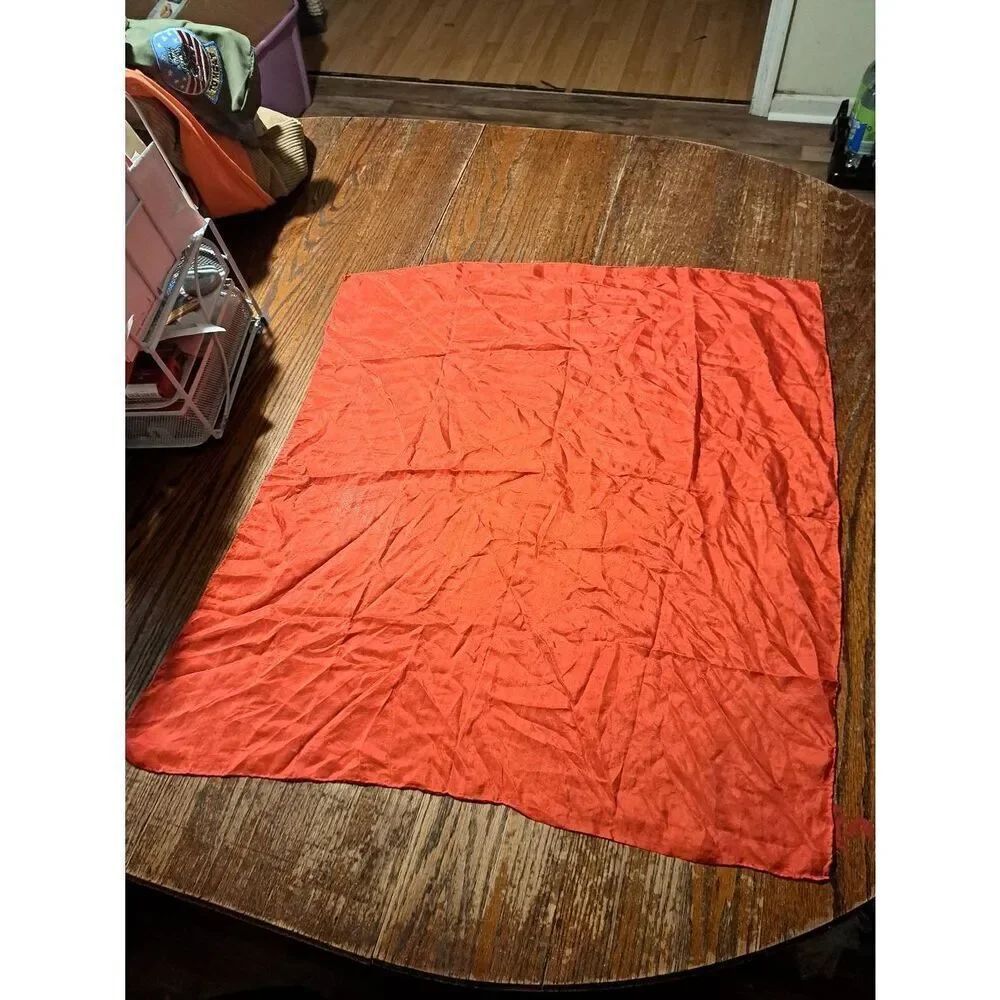 Vintage Womens Red Scarf Wrap 29x27 No Tags Retro Fashion Accessory